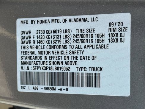 Used 2020 Honda Ridgeline Sport image 15