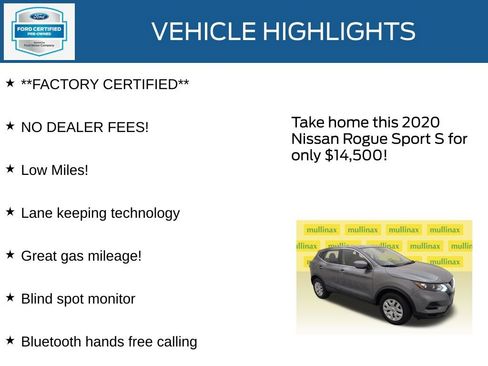 Used 2020 Nissan Rogue Sport S FWD image 12