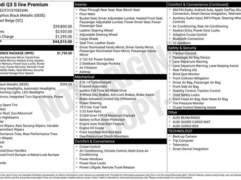 Used 2025 Audi Q3 2.0T Premium w/ Convenience Package AWD/4WD image 32