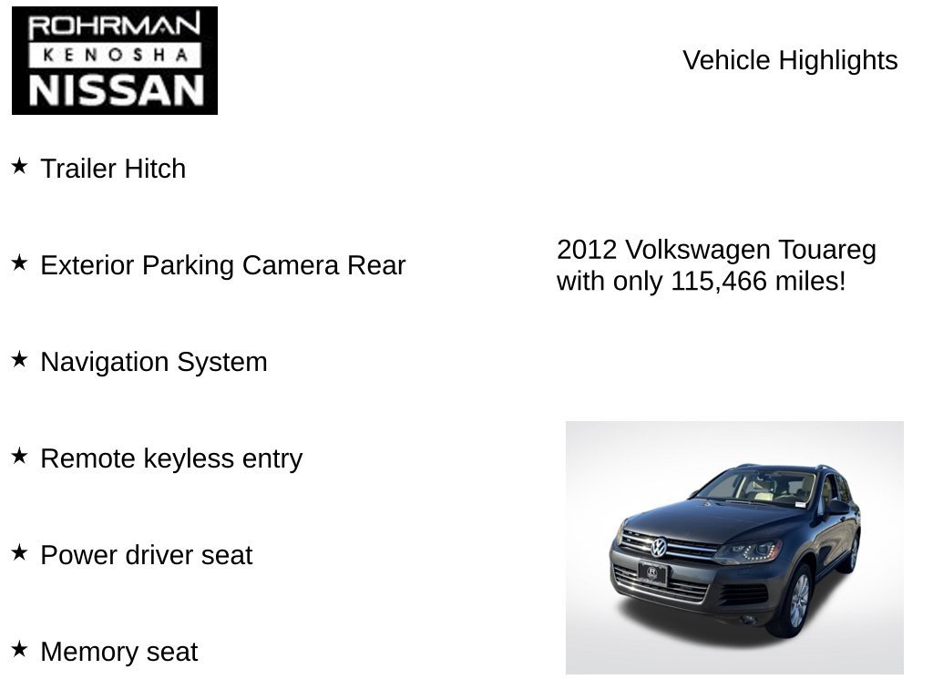 Used 2012 Volkswagen Touareg TDI AWD/4WD image 7
