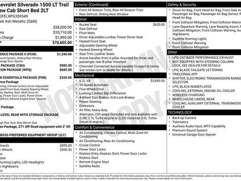 Used 2023 Chevrolet Silverado 1500 LT Trail Boss w/ Convenience Package II AWD/4WD image 15