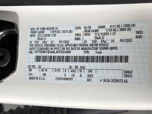 Used 2020 Ford F150 Lariat w/ Equipment Group 502A Luxury image 21