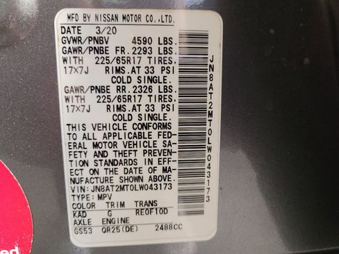 Used 2020 Nissan Rogue SV FWD image 33