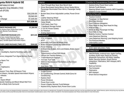 Used 2022 Toyota RAV4 SE w/ Convenience Package AWD/4WD image 15