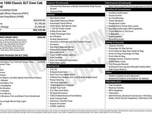 Used 2023 RAM 1500 Classic SLT w/ Electronics Group AWD/4WD image 32
