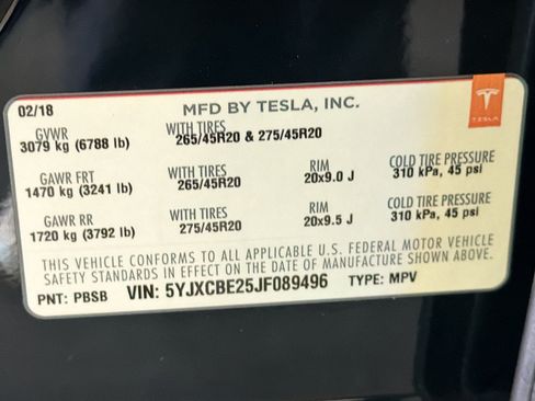 Used 2018 Tesla Model X 100D AWD/4WD image 12