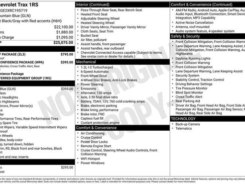 Used 2024 Chevrolet Trax RS w/ Sunroof Package image 34