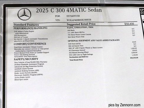 New 2025 Mercedes-Benz C 300 C 300 image 23