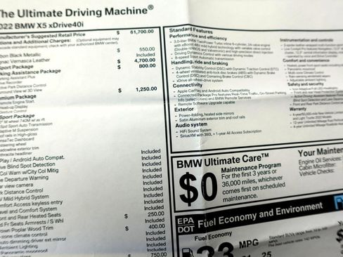 Used 2022 BMW X5 xDrive40i w/ M Sport Package image 22