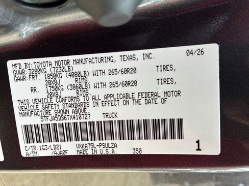 New 2026 Toyota Tundra Limited AWD/4WD image 34