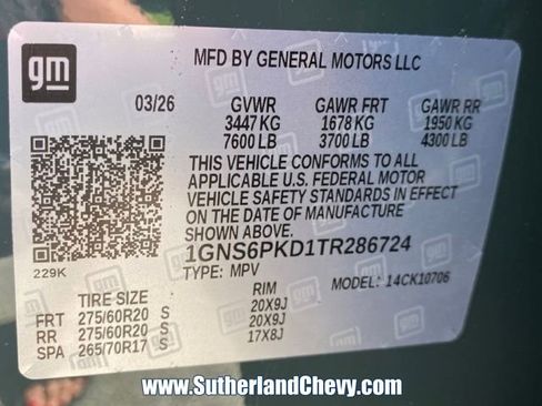 New 2026 Chevrolet Tahoe Z71 w/ Sun And Tow Package AWD/4WD image 57