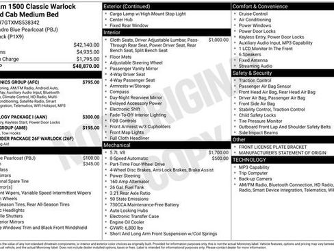 Certified 2021 RAM 1500 Classic Warlock w/ Electronics Group image 4