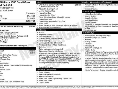 Certified 2019 GMC Sierra 1500 Denali w/ LPO, GMC Protection Package AWD/4WD image 24