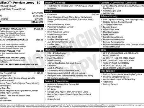 Used 2020 Cadillac XT4 Premium Luxury w/ Enhanced Visibility Package image 35