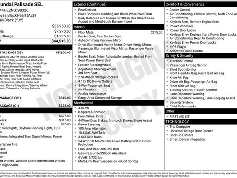 Used 2022 Hyundai Palisade SEL w/ Premium Package image 53