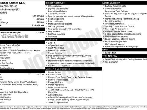Used 2013 Hyundai Sonata GLS w/ Popular Equipment Pkg FWD image 4