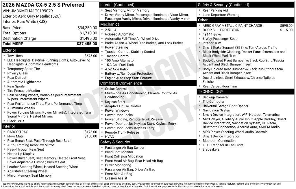 New 2026 MAZDA CX-5 Preferred AWD/4WD image 3