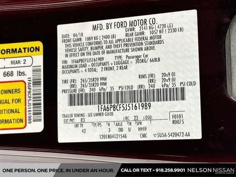 Used 2018 Ford Mustang GT Premium w/ Enhanced Security Package RWD image 31