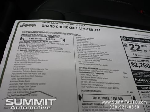 New 2026 Jeep Grand Cherokee L Limited AWD/4WD image 43