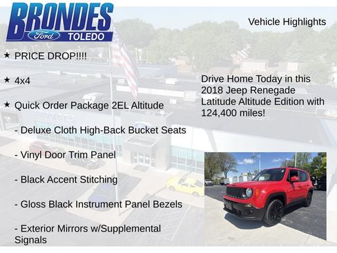 Used 2018 Jeep Renegade Altitude AWD/4WD image 5