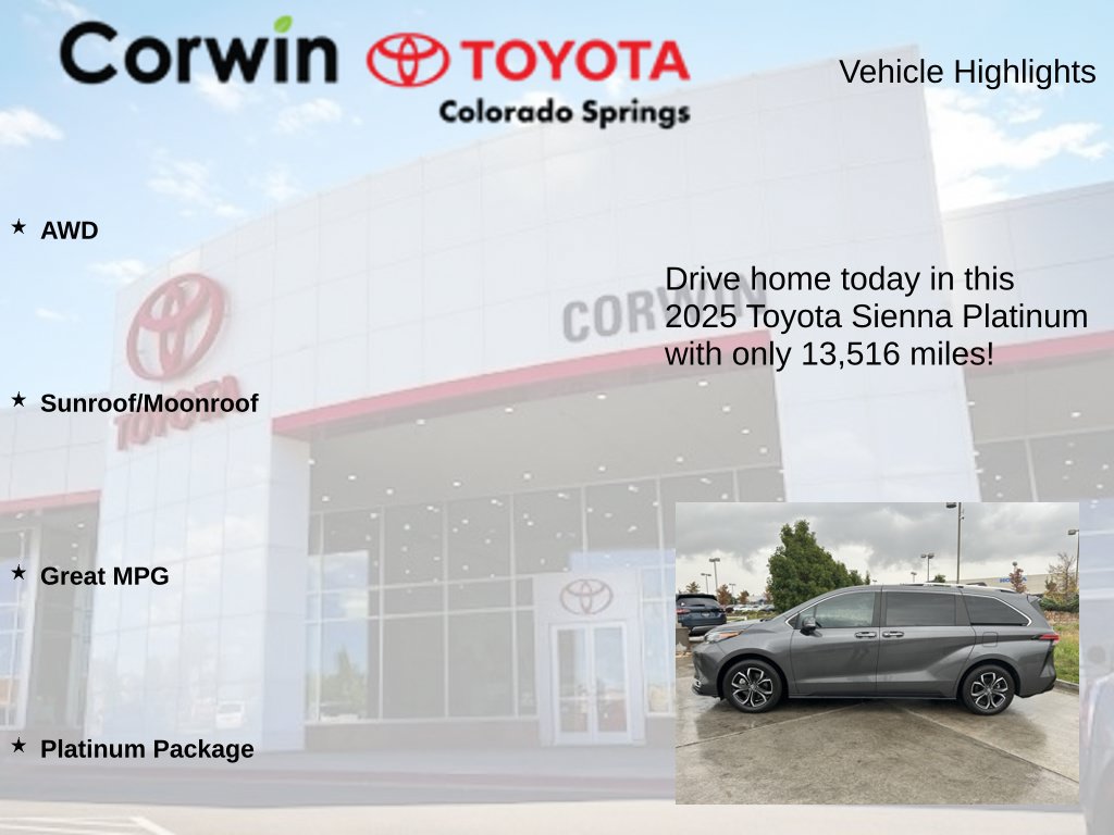 Used 2025 Toyota Sienna Platinum AWD/4WD image 7