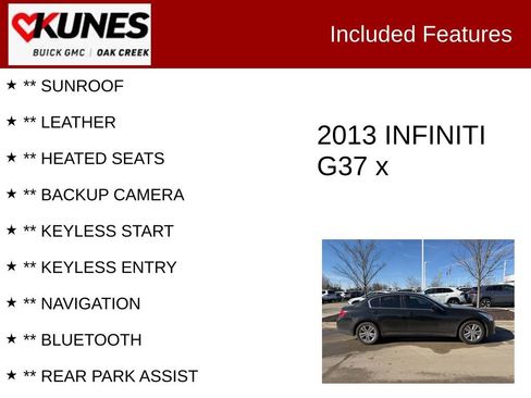 Used 2013 INFINITI G37 x w/ Premium Pkg image 2