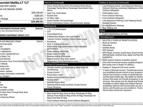 Used 2023 Chevrolet Malibu LT w/ Driver Confidence Package FWD image 6