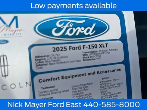 Used 2025 Ford F150 XLT w/ Equipment Group 301A Standard AWD/4WD image 28