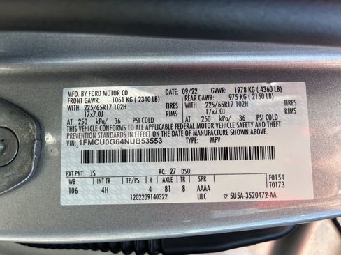 Used 2022 Ford Escape SE FWD image 5