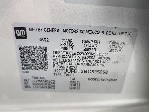 Certified 2022 GMC Sierra 1500 AT4X AWD/4WD image 34