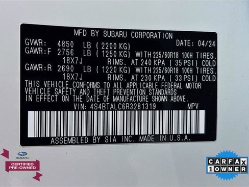 Certified 2024 Subaru Outback Onyx Edition image 33