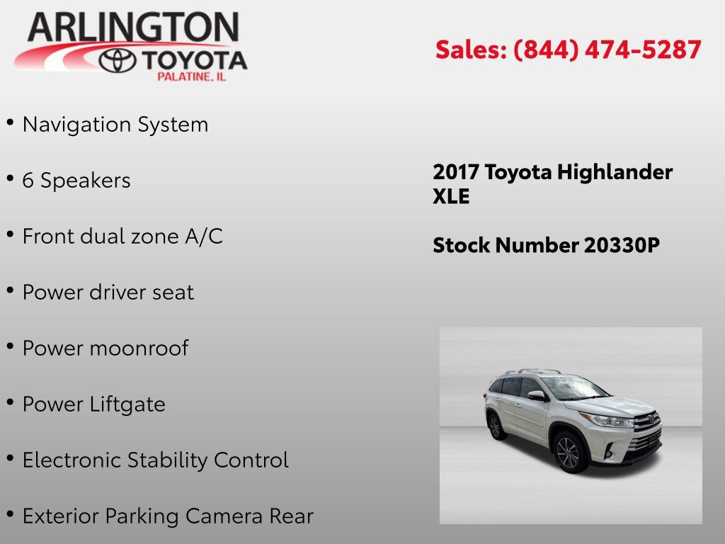 Used 2017 Toyota Highlander XLE AWD/4WD image 2