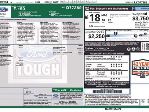 Used 2020 Ford F150 Lariat w/ Equipment Group 501A Mid image 12