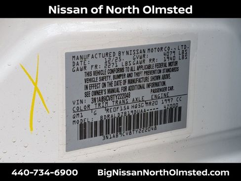 New 2026 Nissan Sentra SV w/ Floor Mat Package image 19