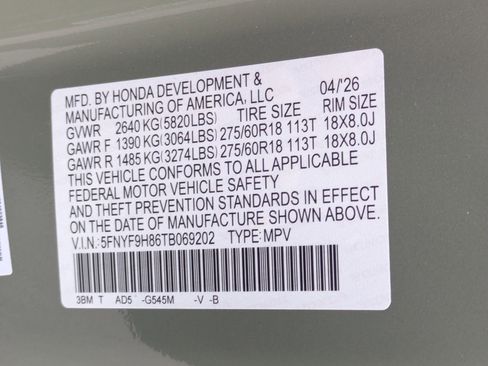 New 2026 Honda Passport TrailSport Elite image 19
