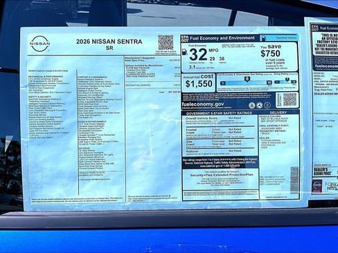 New 2026 Nissan Sentra SR w/ Floor Mat Package FWD image 14
