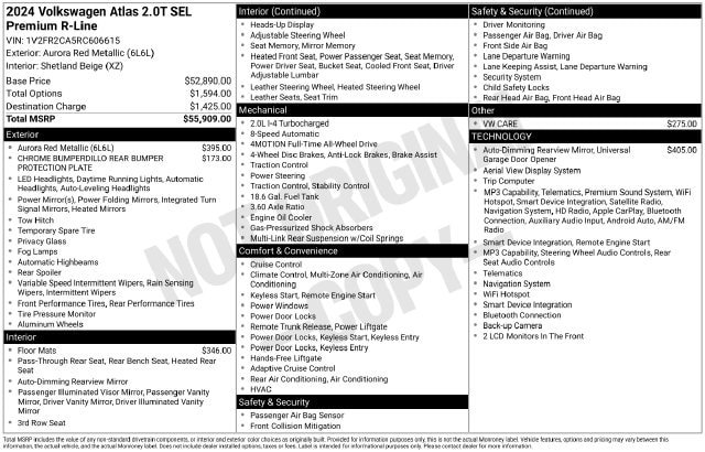 Used 2024 Volkswagen Atlas SEL Premium R-Line AWD/4WD image 37