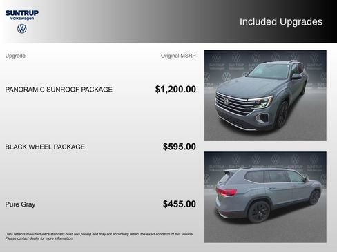 Used 2025 Volkswagen Atlas SE w/ Panoramic Sunroof Package AWD/4WD image 2