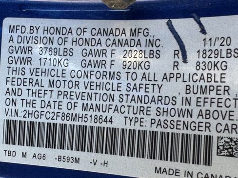 Used 2021 Honda Civic Sport image 33