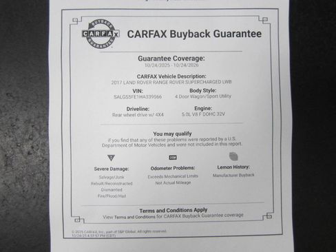 Used 2017 Land Rover Range Rover Long Wheelbase Supercharged image 41