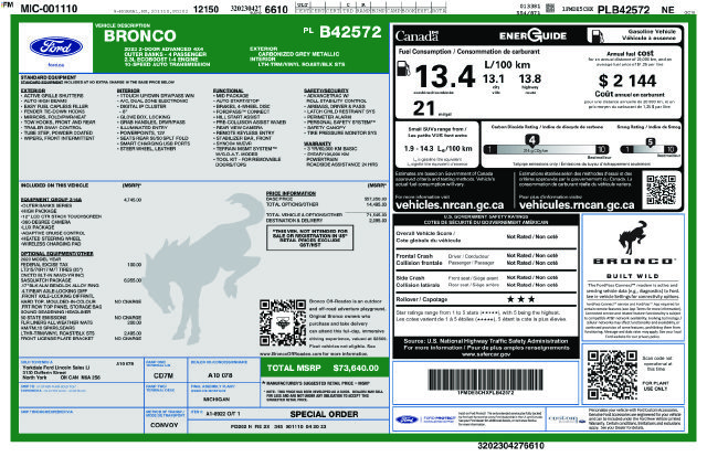 Used 2023 Ford Bronco Outer Banks w/ Sasquatch Package AWD/4WD image 25