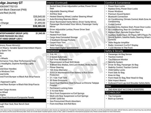 Used 2019 Dodge Journey GT w/ Family Entertainment Group image 3