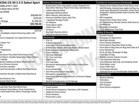 Certified 2026 MAZDA CX-30 AWD 2.5 S w/ Select Sport Pkg image 4