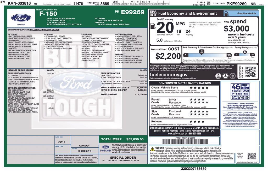 Used 2023 Ford F150 XLT w/ Equipment Group 302A High AWD/4WD image 52