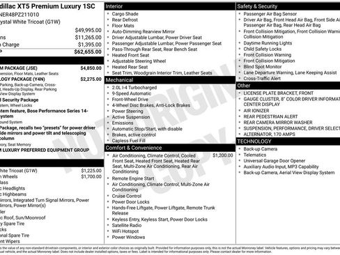 Certified 2023 Cadillac XT5 Premium Luxury w/ Platinum Package FWD image 10