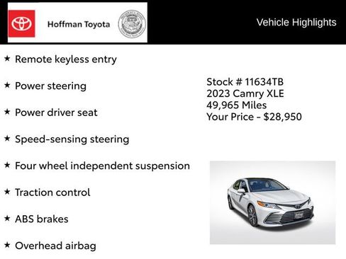Used 2023 Toyota Camry XLE w/ Cold Weather Package AWD/4WD image 23