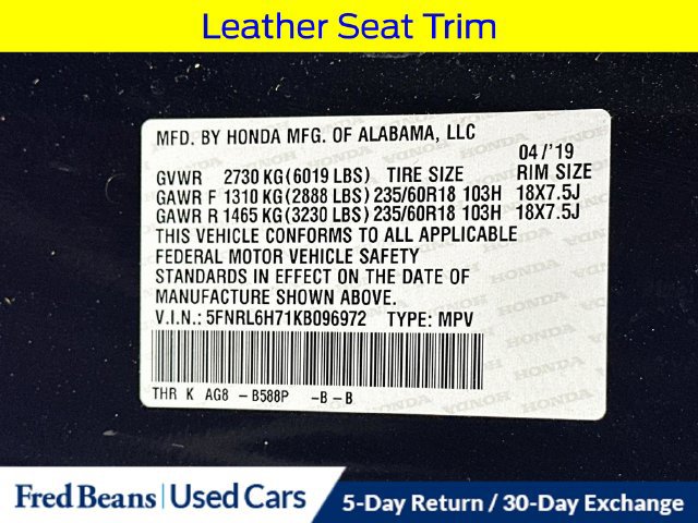 Used 2019 Honda Odyssey EX-L image 38