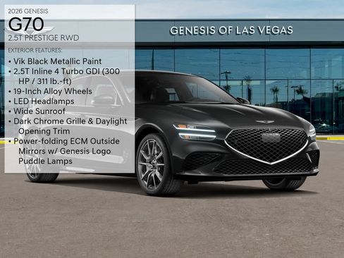 Certified 2026 Genesis G70 2.5T Prestige RWD image 3