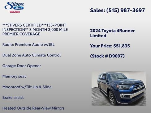 Used 2024 Toyota 4Runner Limited AWD/4WD image 15