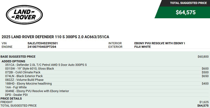 Used 2025 Land Rover Defender 110 S AWD/4WD image 3